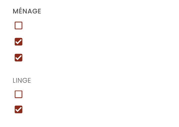 Nettoyage et gestion du linge